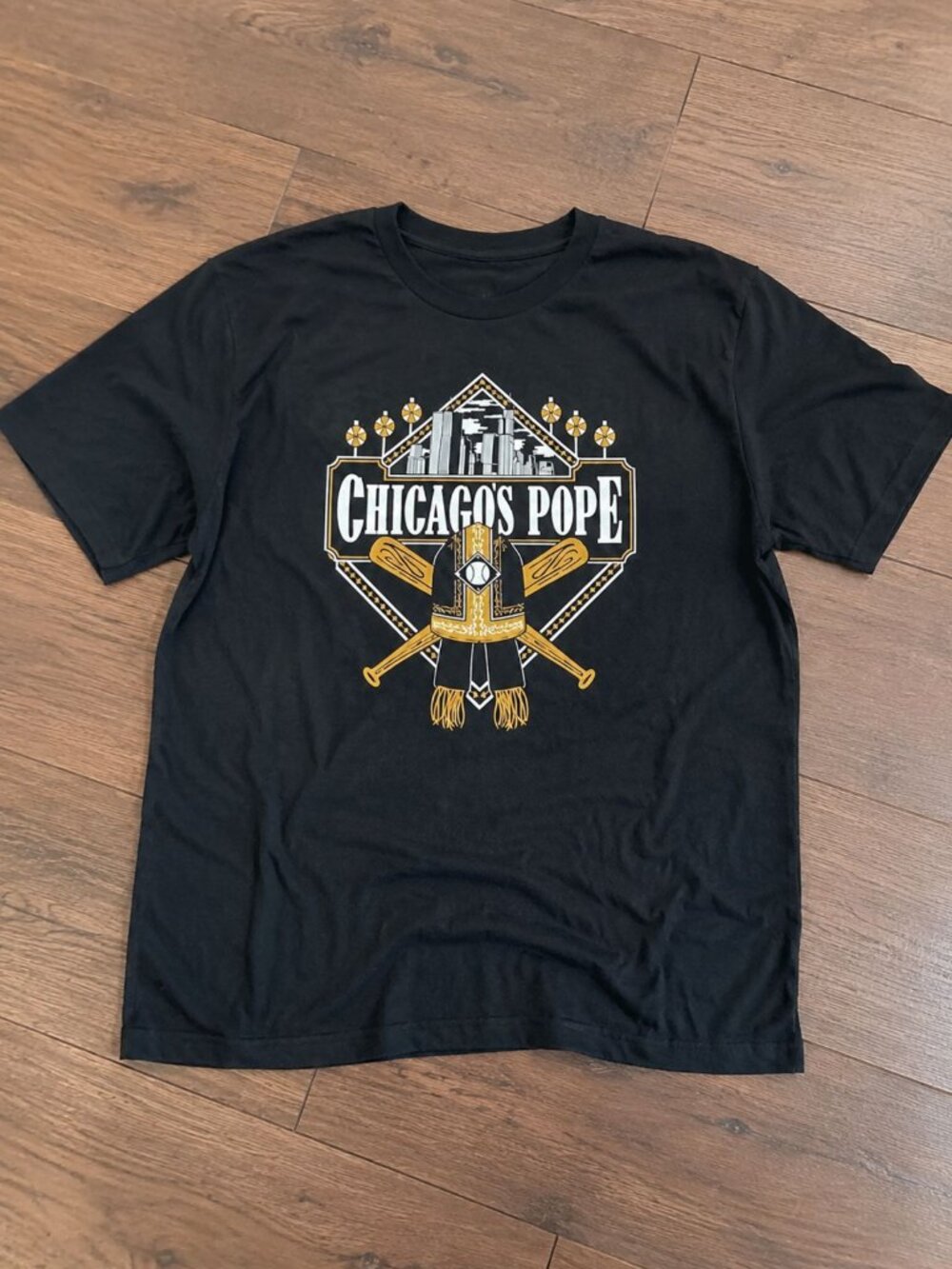 Chicago White Sox Pope Hat 2026 Graphic Tee Black